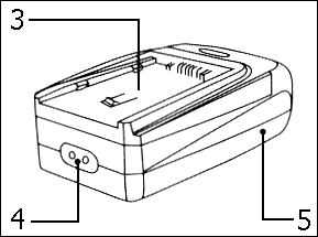 Carregador de Bateria DB-43 ou CRV3 para Ricoh 500SE ou TruPulse