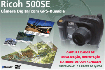Ricoh 500SE - Cmera Digital Com GPS-Bssola - Capture Dados de Localizao, Orientao e Atributos Com a Sua Imagem!