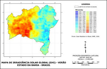 Mapa Recurso Solar Bahia